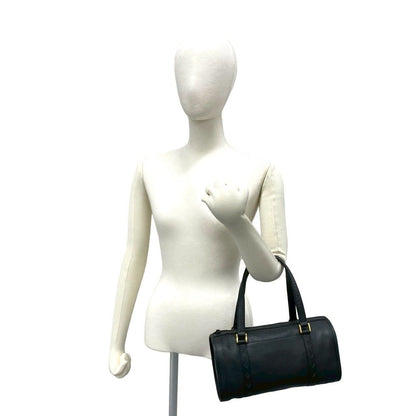 Saint Laurent Yves Vintage Cutout Leather Mini Boston Bag Black — view 2