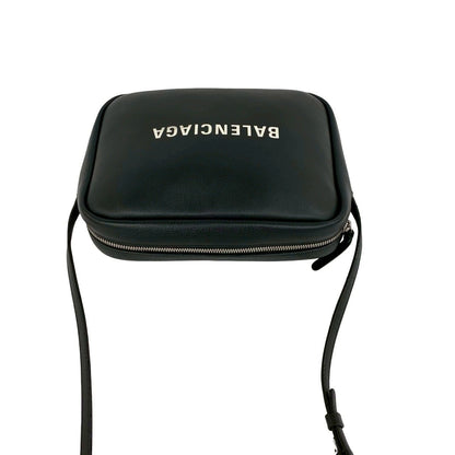 Balenciaga Everyday Camera Bag Logo Leather Mini Pochette Black — view 4