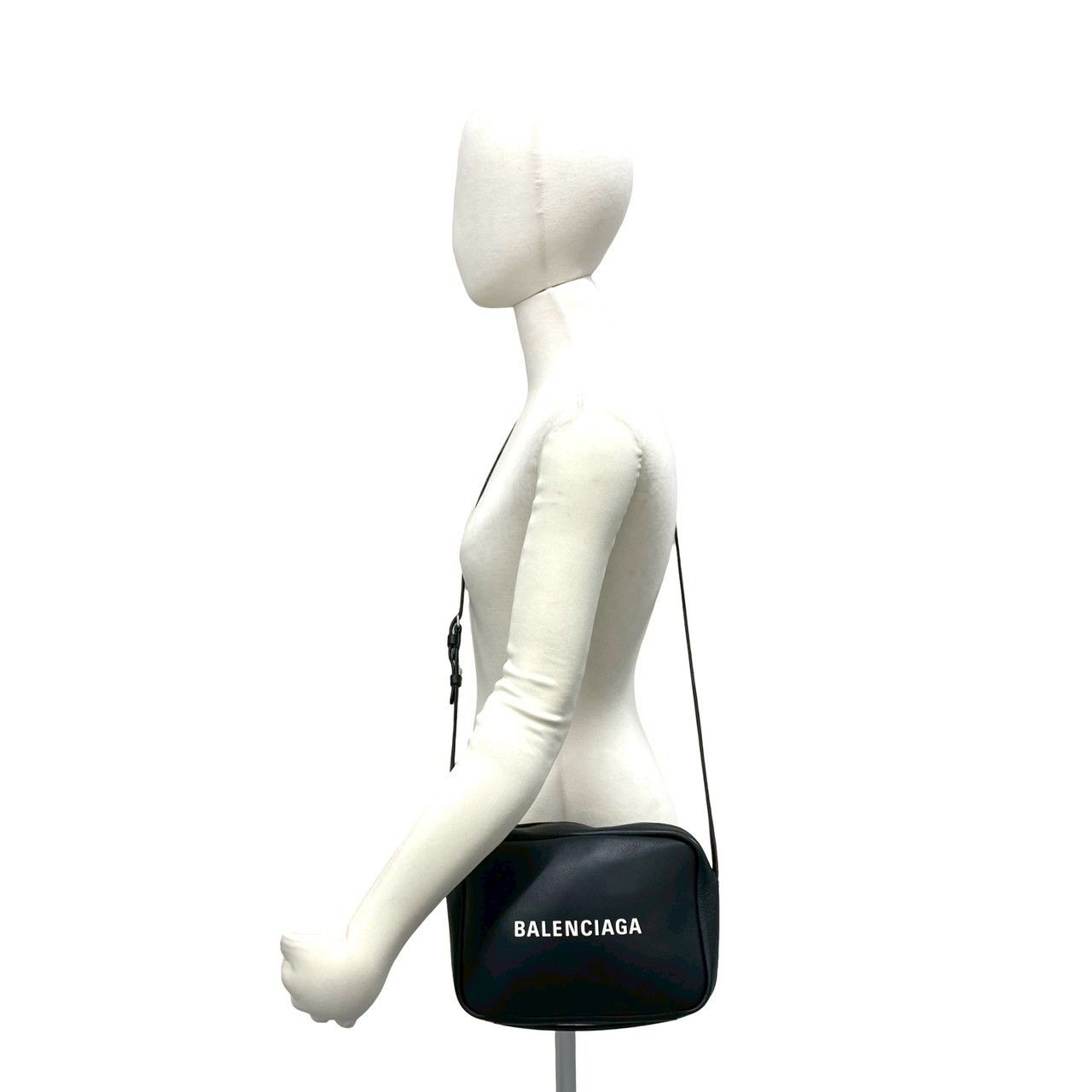 Balenciaga Everyday Camera Bag Logo Leather Mini Pochette Black — view 2