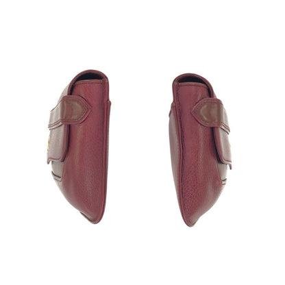 Cartier Vintage Must Line Wine Red Bordeaux Gold Leather Clutch — view 7