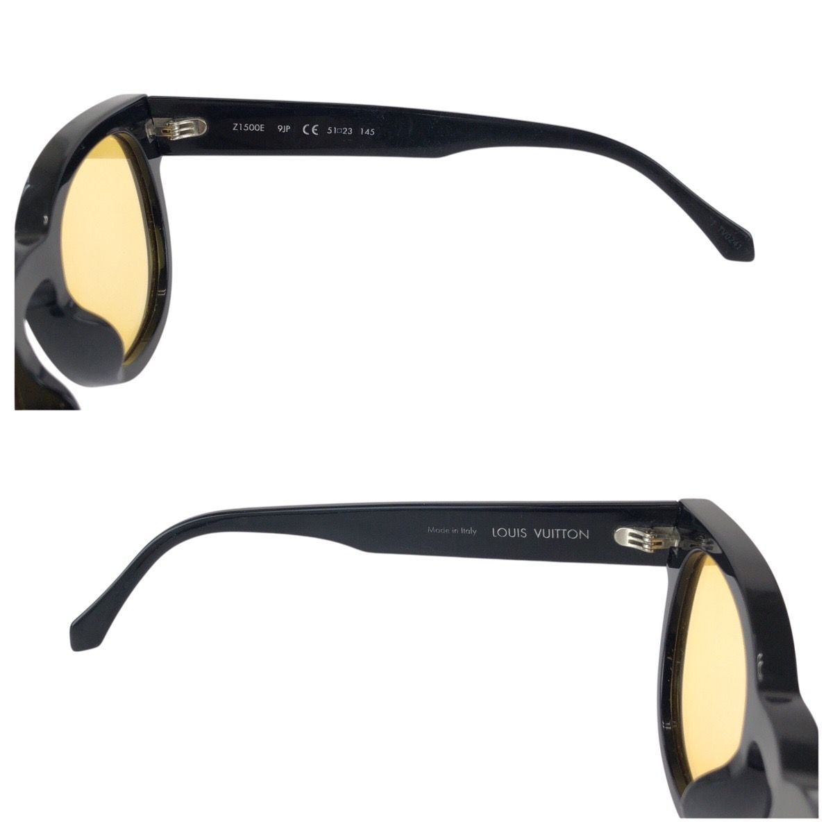 Louis Vuitton LV Escape Round Black Yellow Silver Acetate Metal Sunglasses — view 6