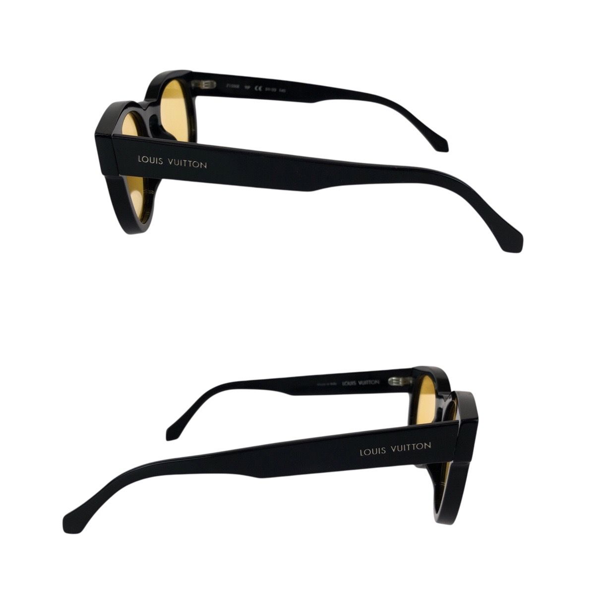 Louis Vuitton LV Escape Round Black Yellow Silver Acetate Metal Sunglasses — view 4