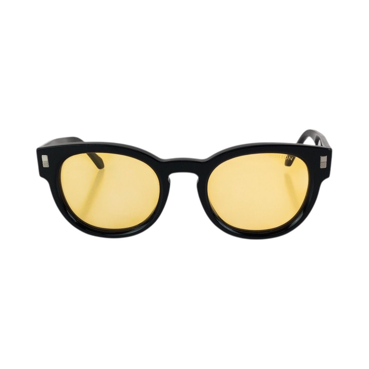 Louis Vuitton LV Escape Round Black Yellow Silver Acetate Metal Sunglasses — view 2