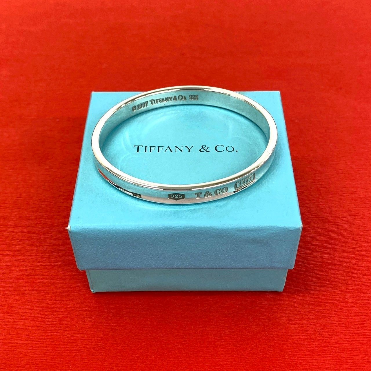 Tiffany & Co Narrow Bangle 925 Sterling Silver Bracelet