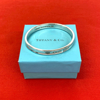 Tiffany & Co Narrow Bangle 925 Sterling Silver Bracelet
