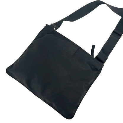 Prada Triangle Logo Tessuto Nylon Shoulder Bag Pochette Crossbody Black — view 3