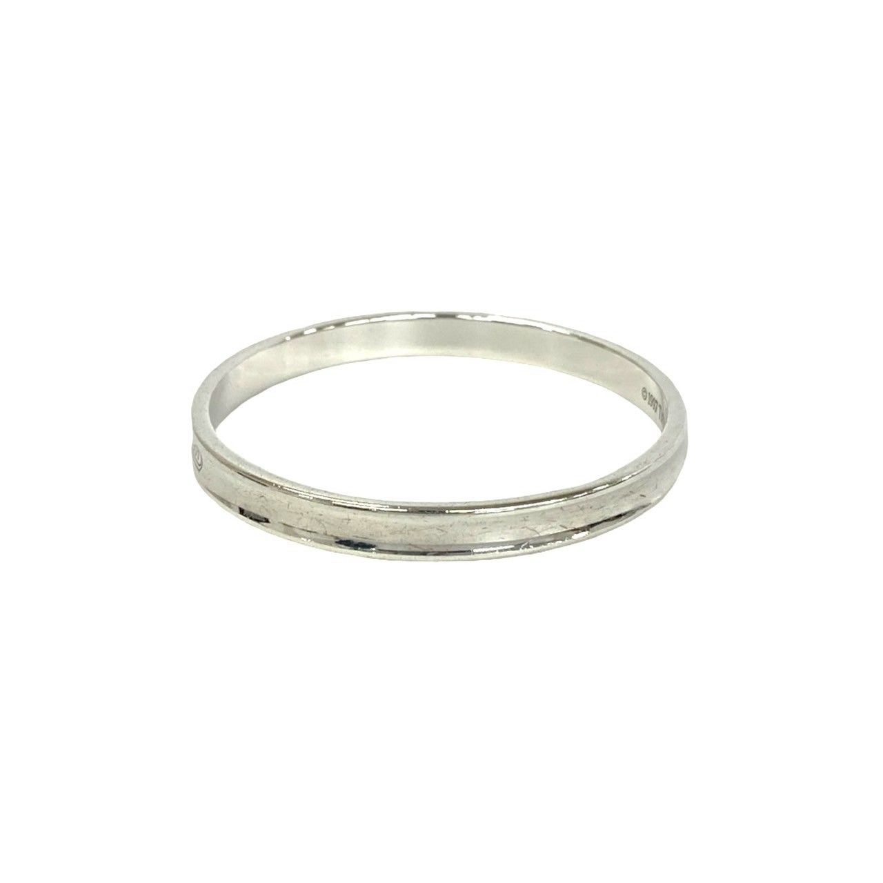 Tiffany & Co Narrow Bangle 925 Sterling Silver Bracelet — view 4