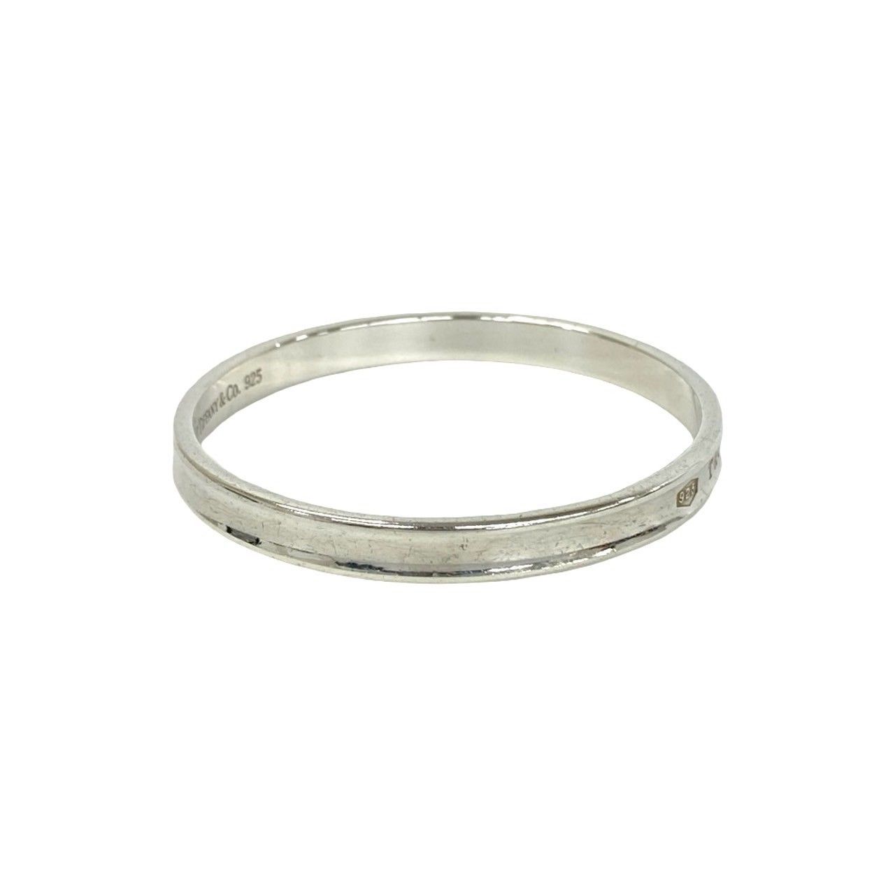 Tiffany & Co Narrow Bangle 925 Sterling Silver Bracelet — view 5
