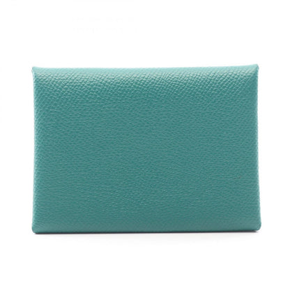 Hermes Coin Case Calvi Duo Vert Vertigo Leather