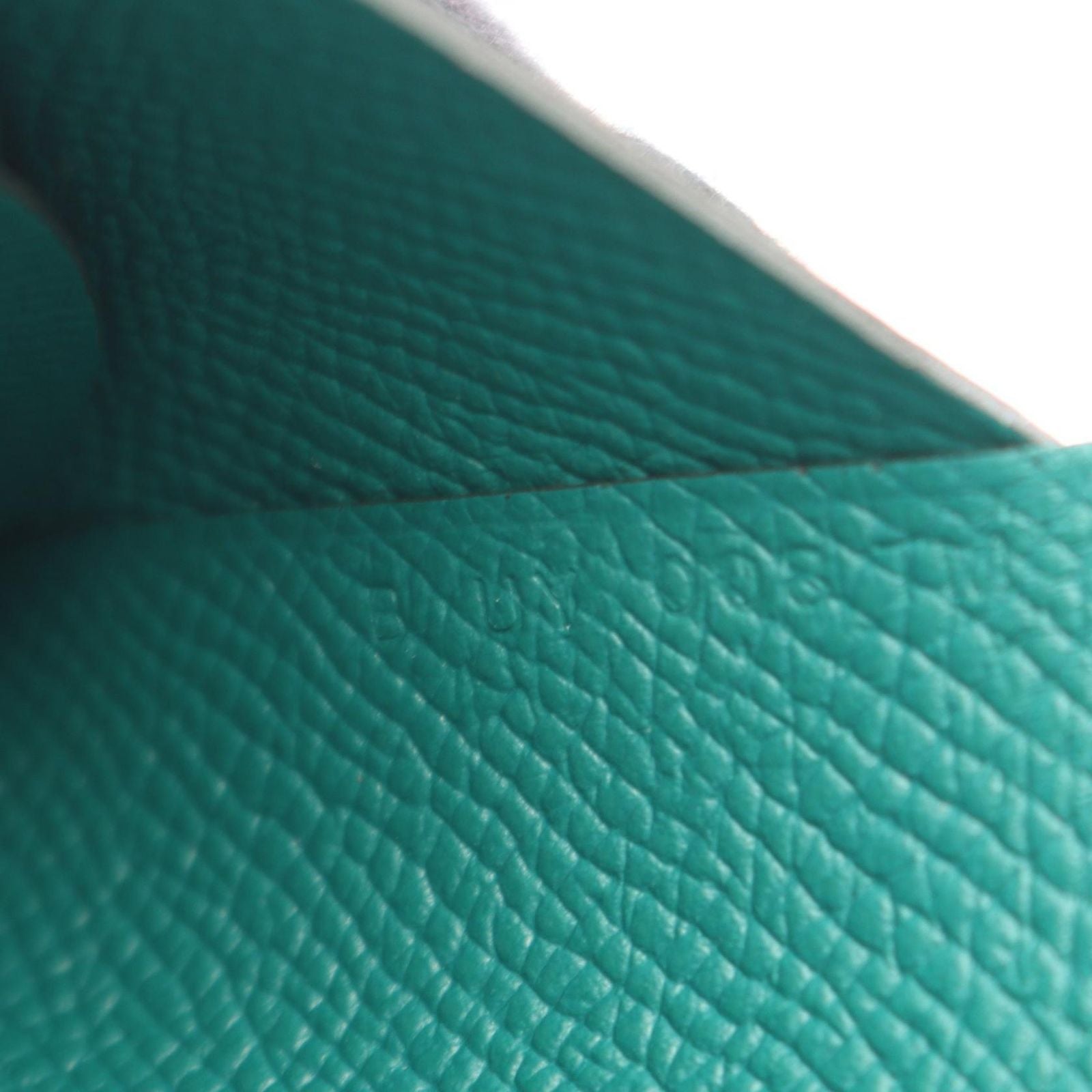 Hermes Coin Case Calvi Duo Vert Vertigo Leather — view 7