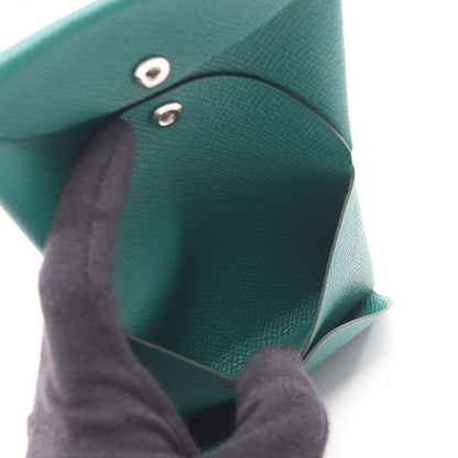 Hermes Coin Case Calvi Duo Vert Vertigo Leather — view 5