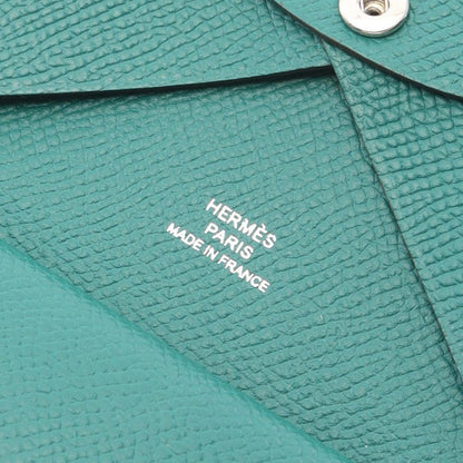 Hermes Coin Case Calvi Duo Vert Vertigo Leather — view 6