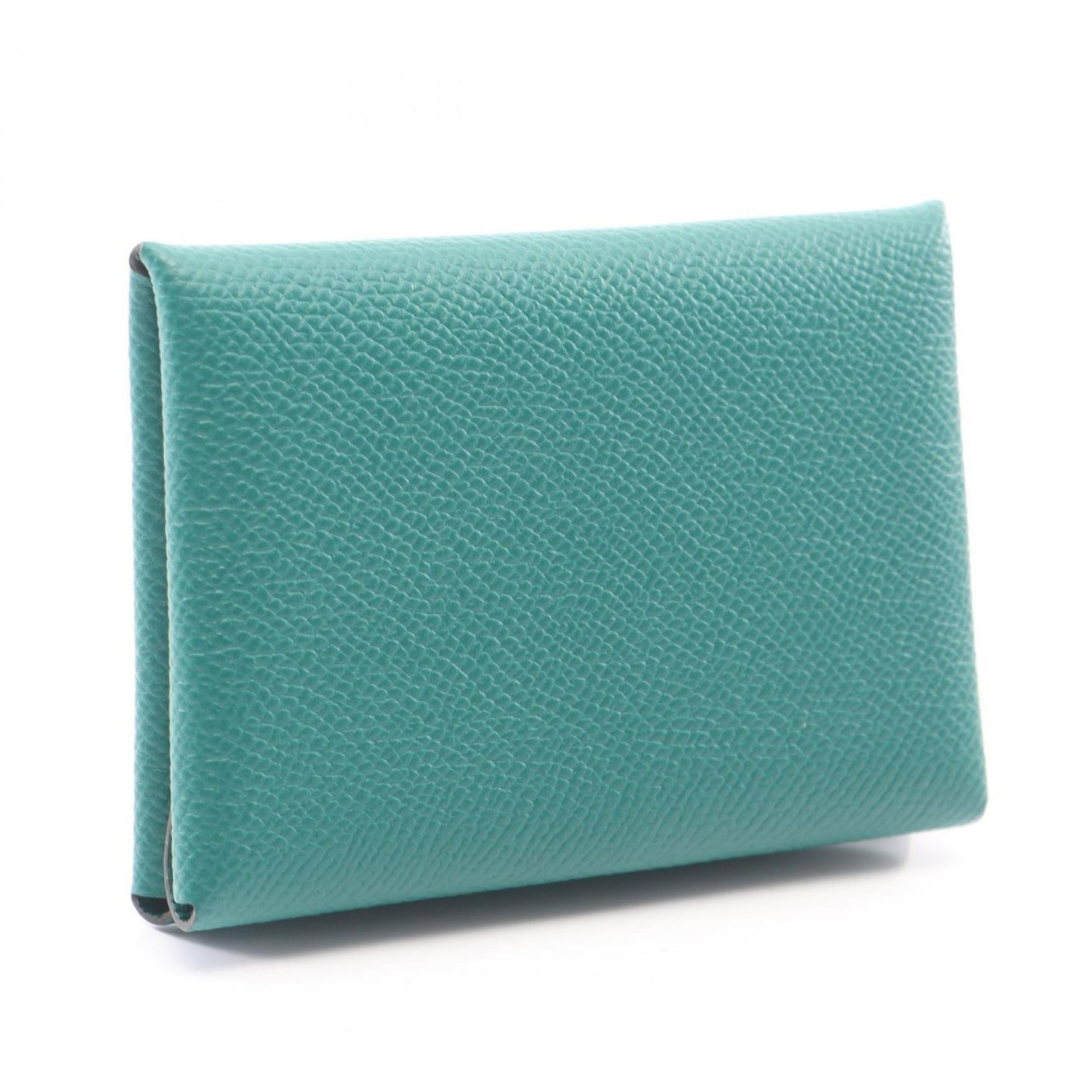 Hermes Coin Case Calvi Duo Vert Vertigo Leather — view 2