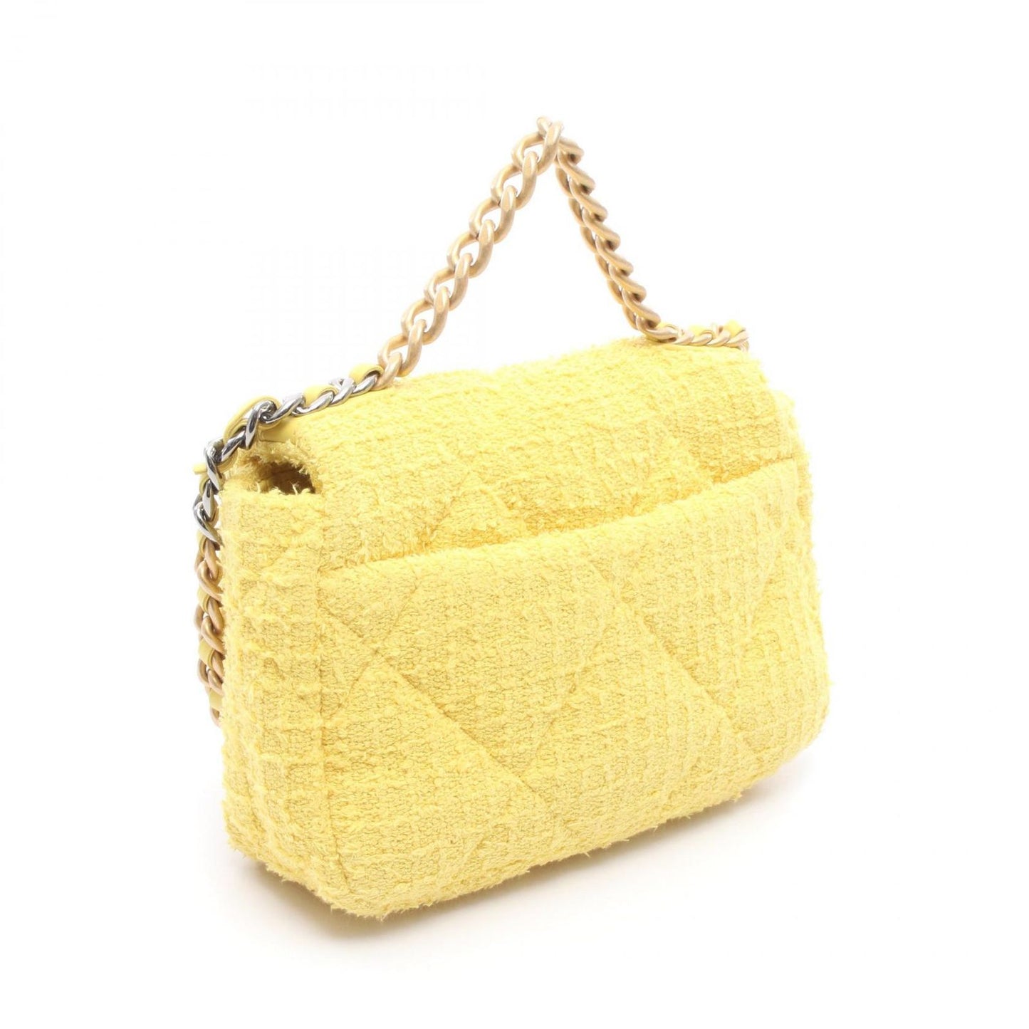 Chanel Shoulder Bag 19 D'isneuf Quilted 2-Way Yellow Fabric 19 Chain — view 2