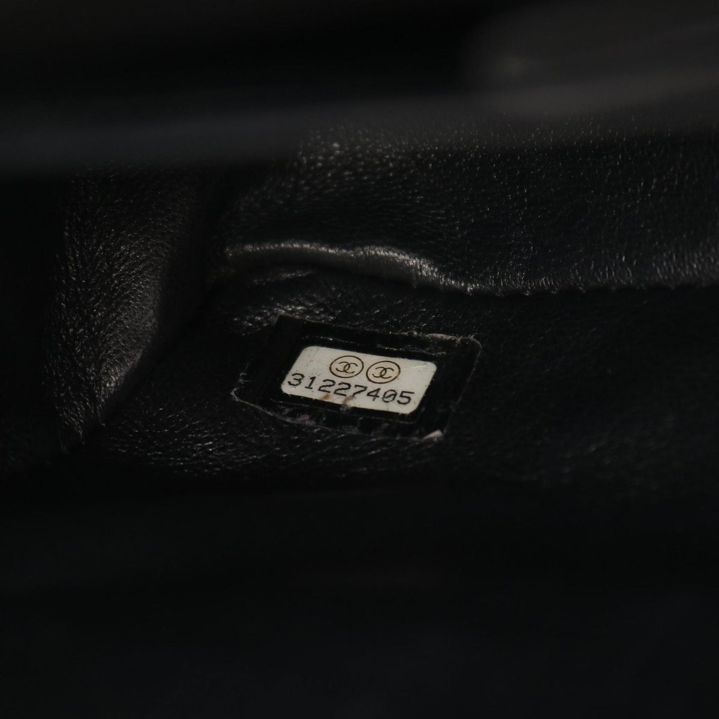 Chanel Shoulder Bag Stitch Blanc Double Flap Black Caviar Leather Chez Chain — view 5