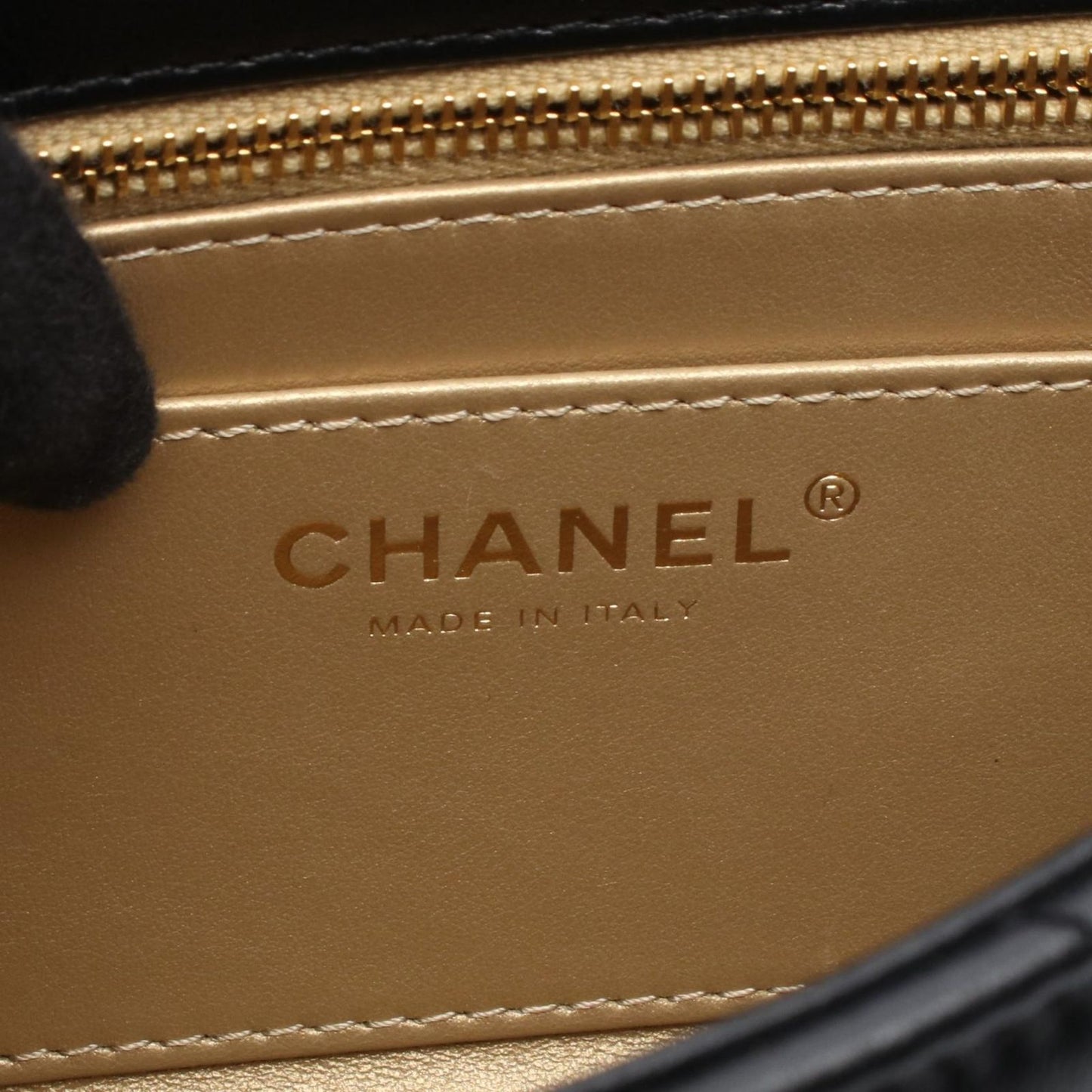 Chanel Shoulder Bag Top Handle Quilted 2-Way Black Lambskin Top Small Flap Chain — view 4