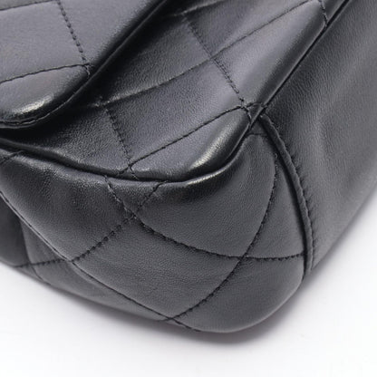 Chanel Shoulder Bag Top Handle Quilted 2-Way Black Lambskin Top Small Flap Chain — view 8