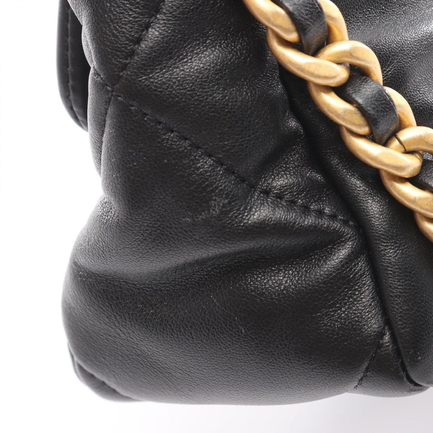 Chanel Shoulder Bag 19 D'isneuf Quilted 2-Way Black Lambskin 19 Chain — view 8