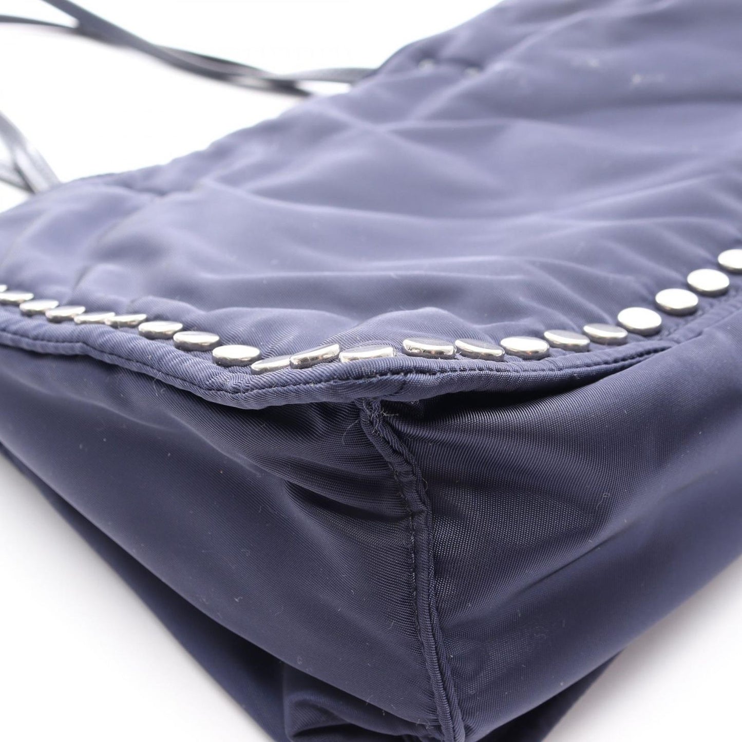 Prada Tote Tessuto Etiquette Navy Nylon Leather — view 5