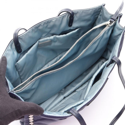 Prada Tote Tessuto Etiquette Navy Nylon Leather — view 3