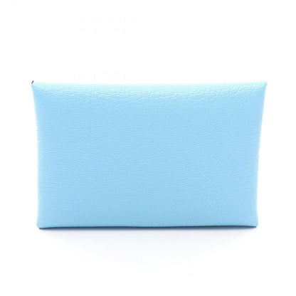Hermes Coin Case Calvi Duo Celeste Leather