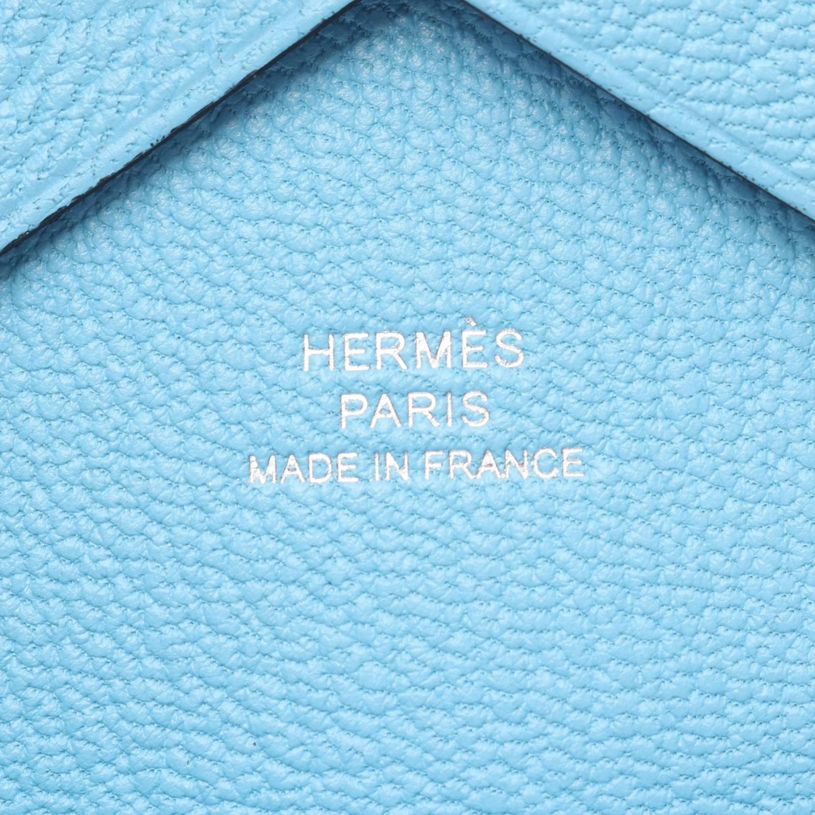 Hermes Coin Case Calvi Duo Celeste Leather — view 6
