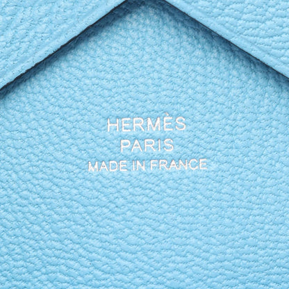 Hermes Coin Case Calvi Duo Celeste Leather — view 6