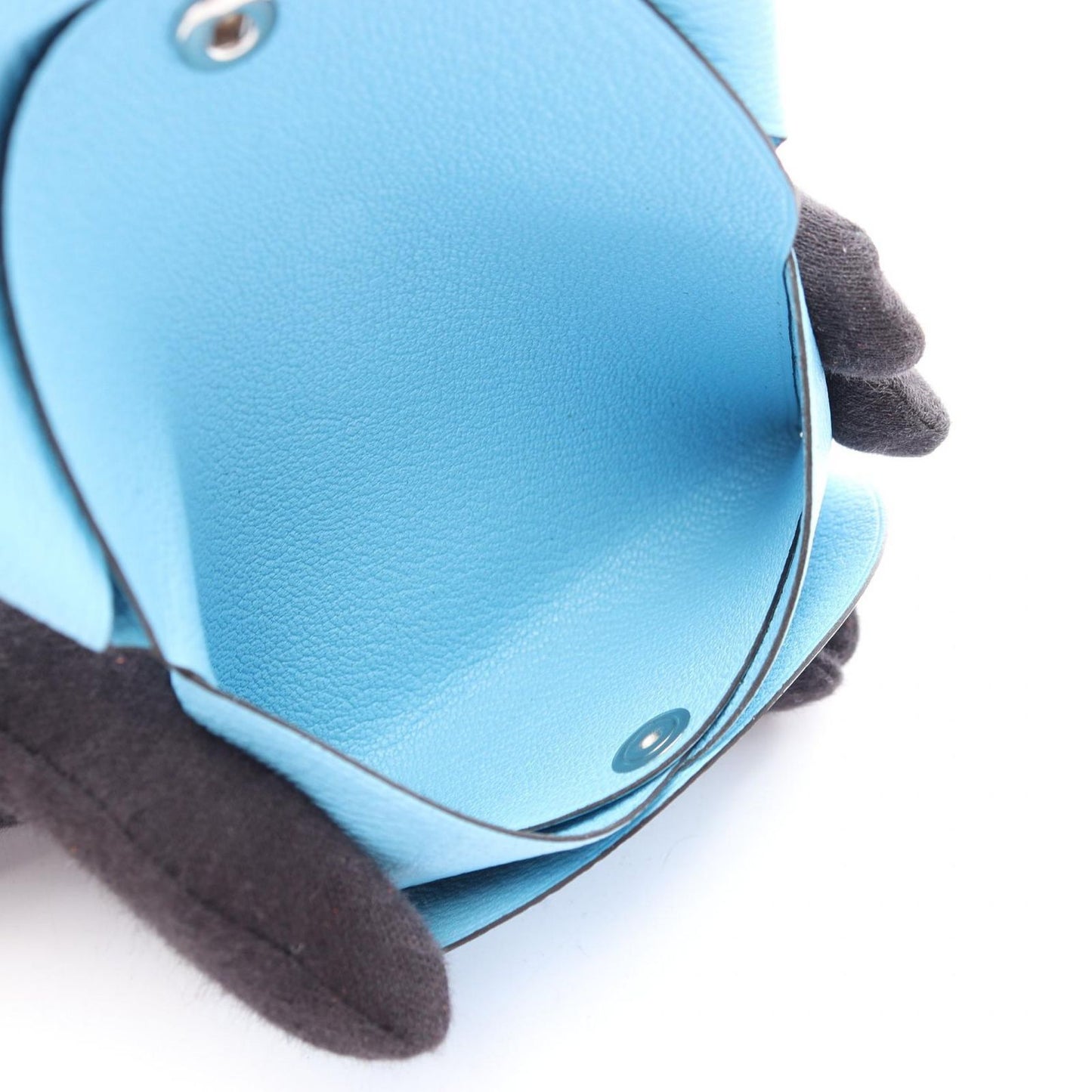Hermes Coin Case Calvi Duo Celeste Leather — view 4