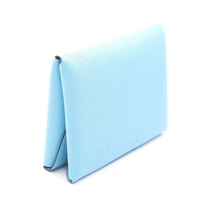 Hermes Coin Case Calvi Duo Celeste Leather — view 2