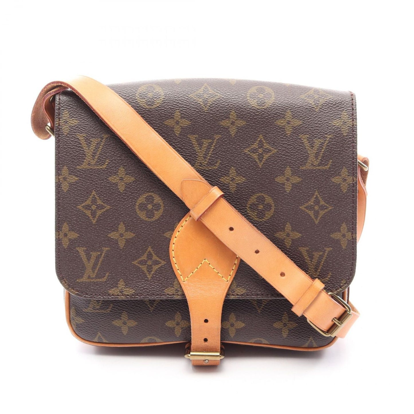 Louis Vuitton Shoulder Bag Cart Ciel MM Canvas Leather