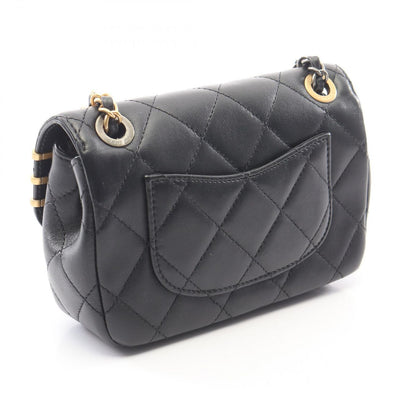 Chanel Shoulder Bag Quilted Black Lambskin Mini Clip Coco Chain — view 2