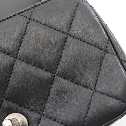 Chanel Shoulder Bag Quilted Black Lambskin Mini Clip Coco Chain — view 8