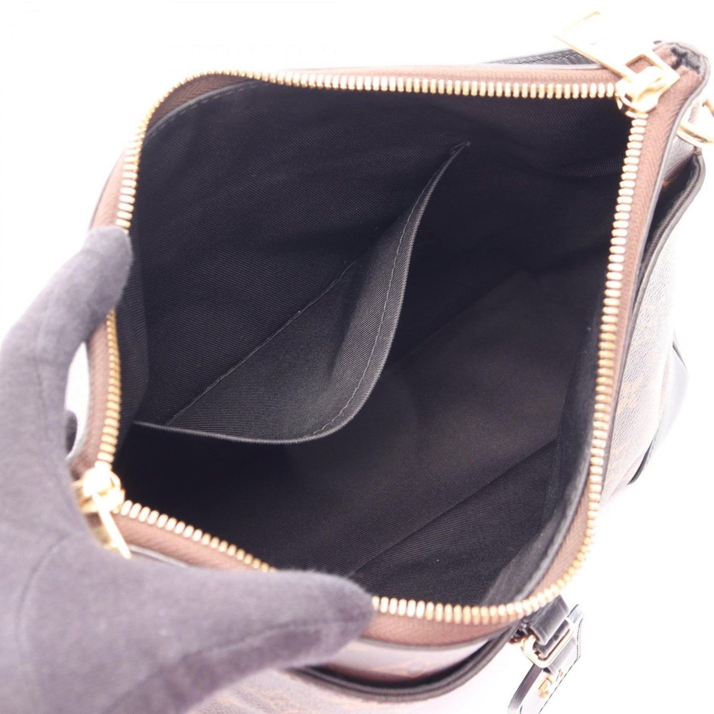 Louis Vuitton Shoulder Bag Odeon NM MM Noir Canvas Leather — view 3