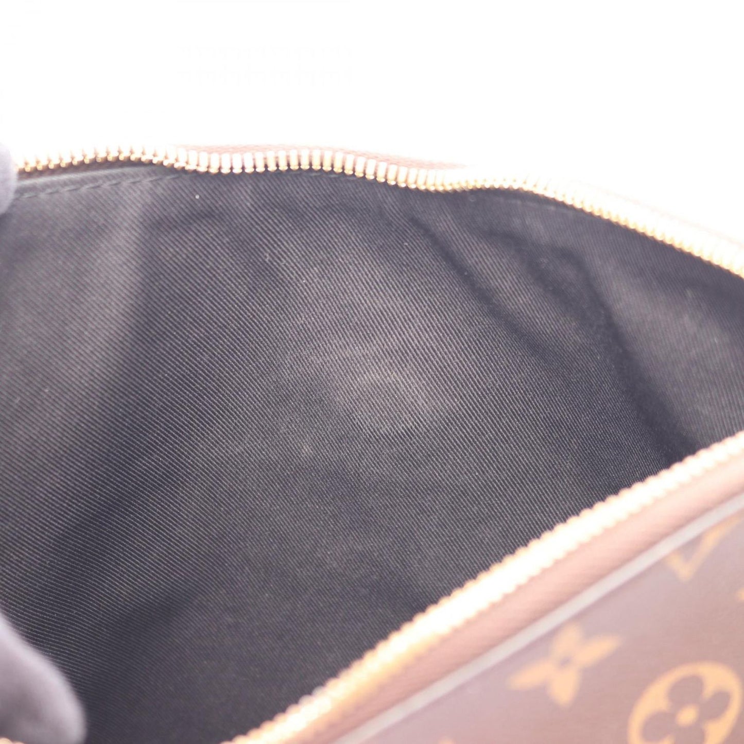Louis Vuitton Shoulder Bag Odeon NM MM Noir Canvas Leather — view 5