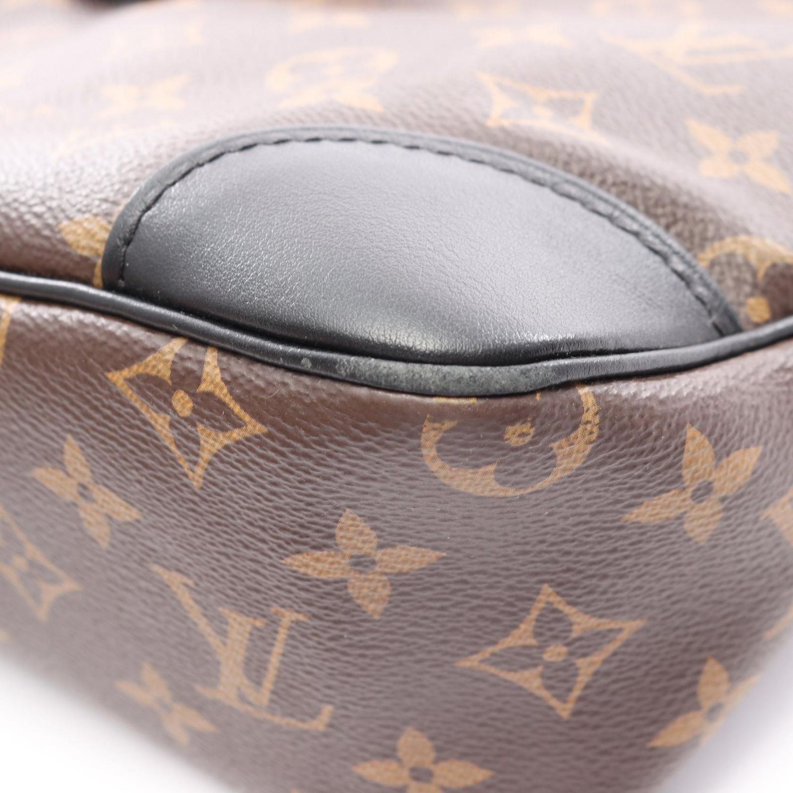 Louis Vuitton Shoulder Bag Odeon NM MM Noir Canvas Leather — view 7