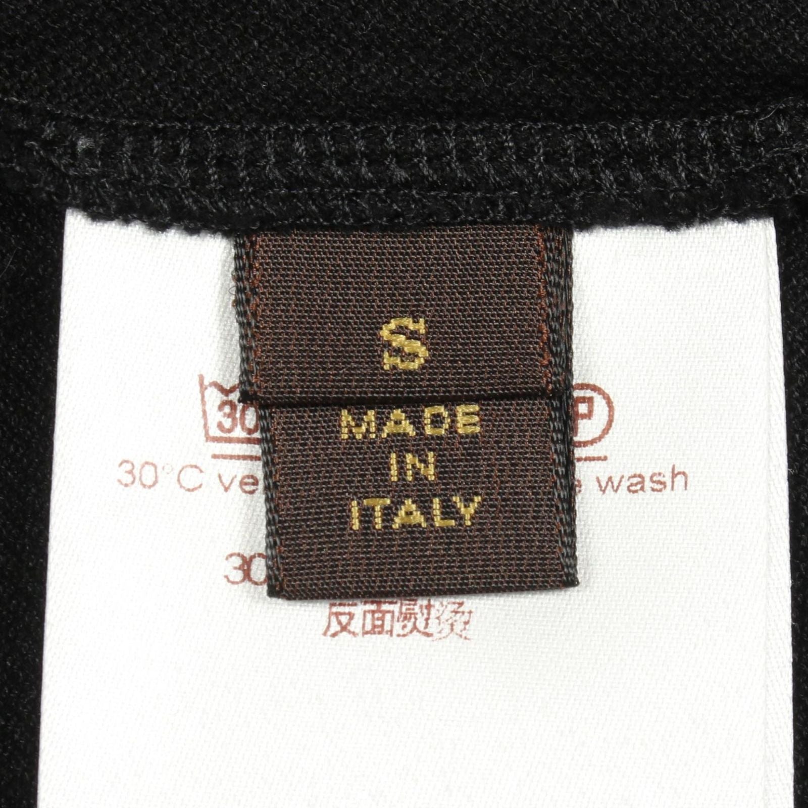 Louis Vuitton Polo Shirt LV Circle Logo Embroidery Short Sleeve Black Cotton — view 5