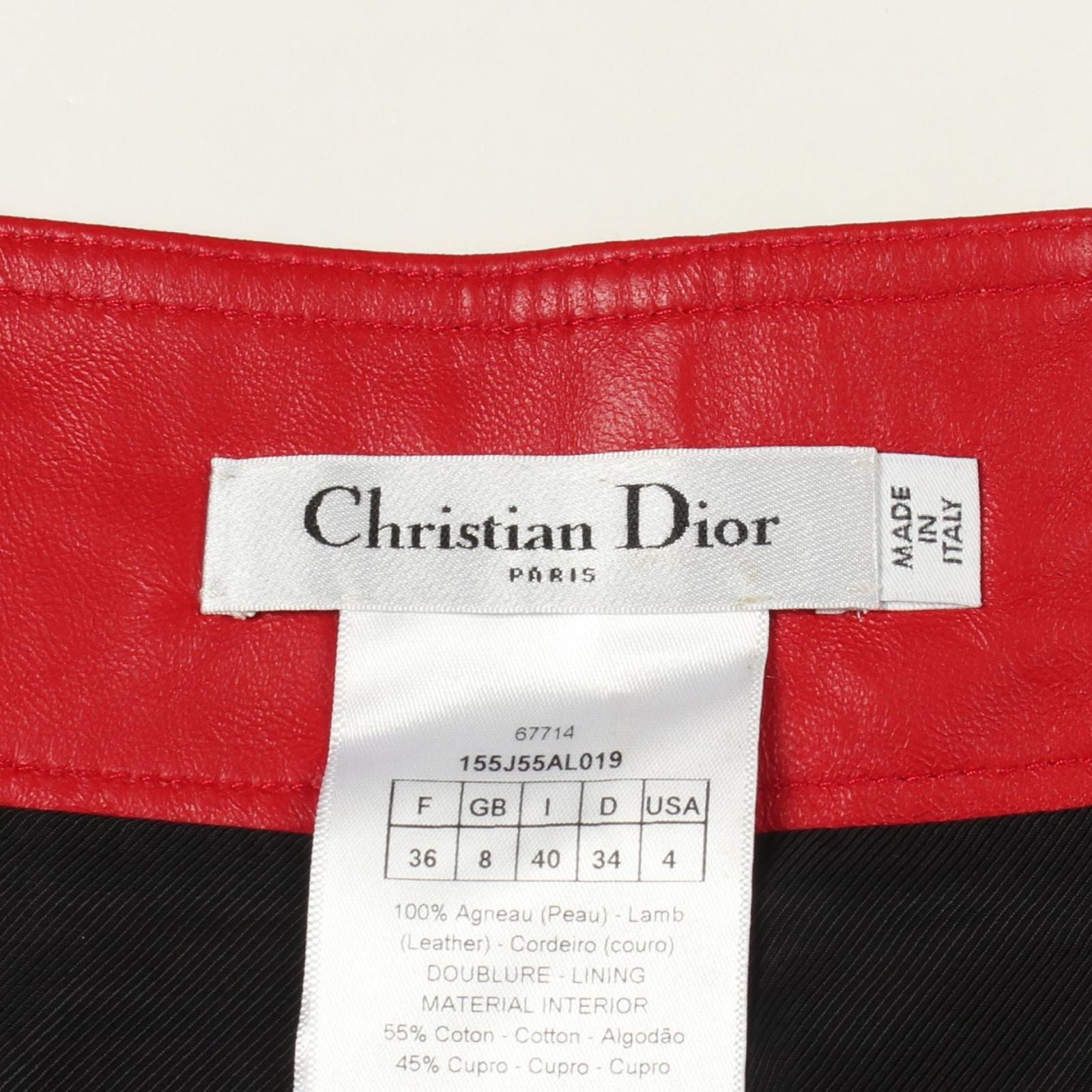 Dior Skirt Zip Leather — view 3