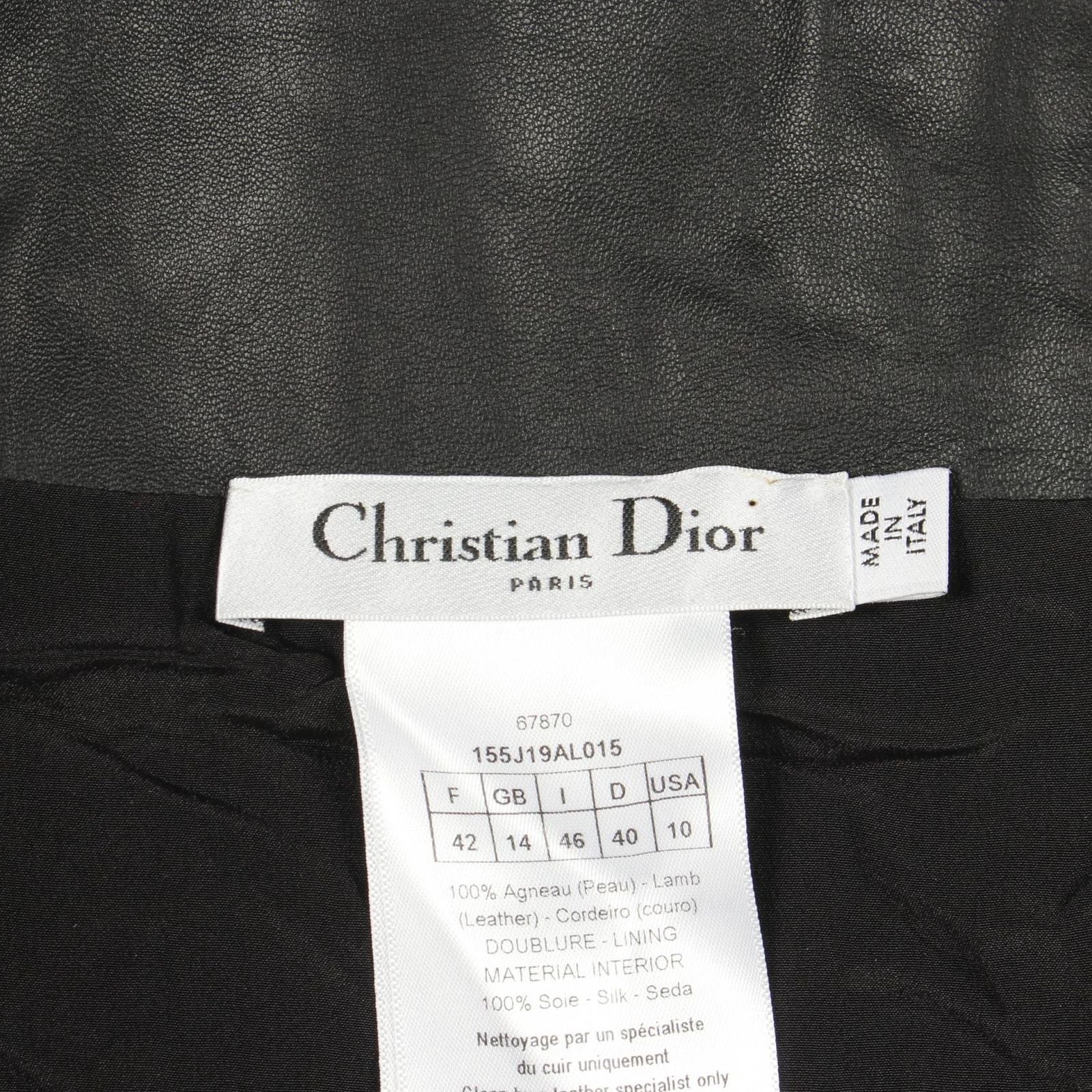 Dior Skirt Leather Black — view 3
