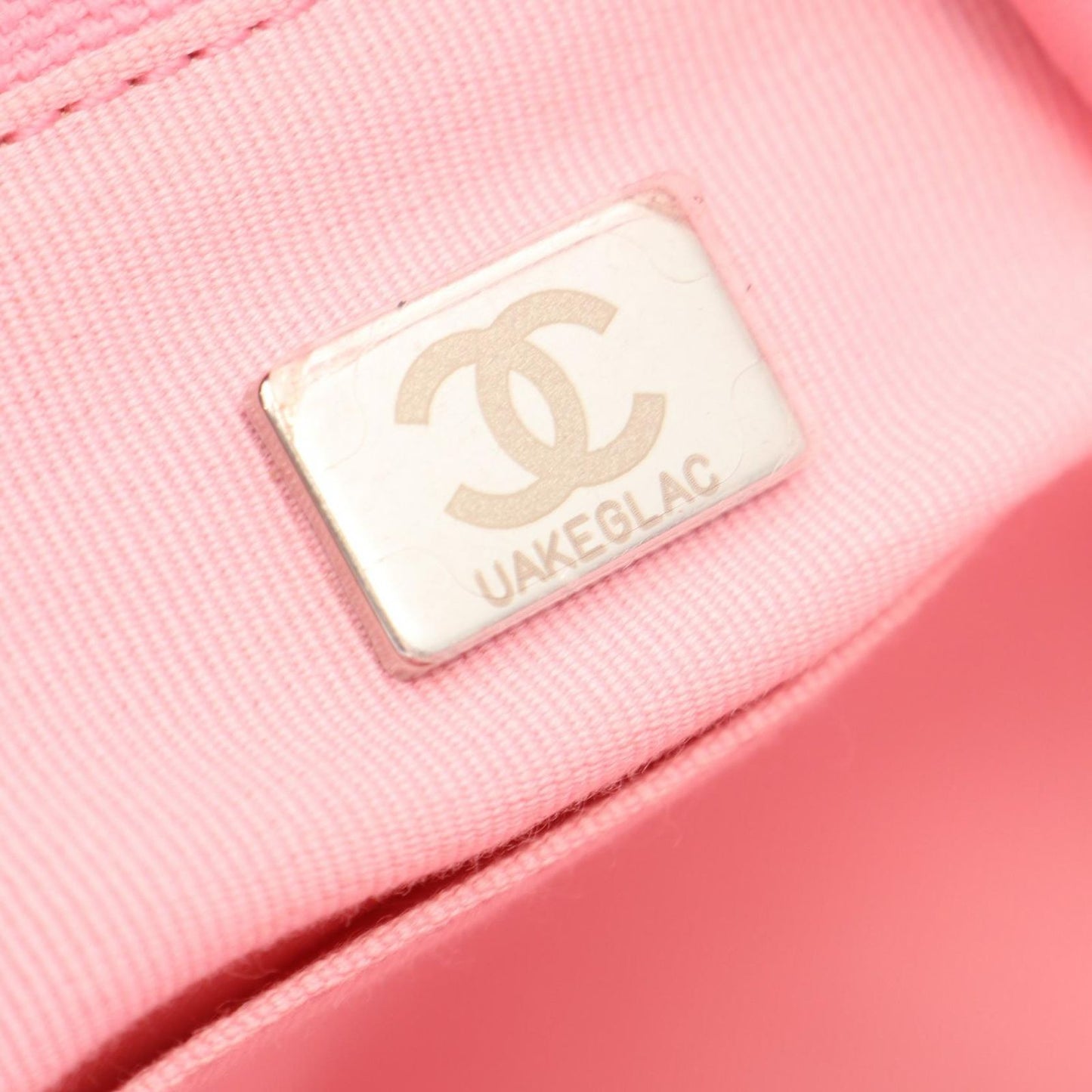 Chanel Tote Deauville Large Pink Blue Canvas Leather Shopping — view 5