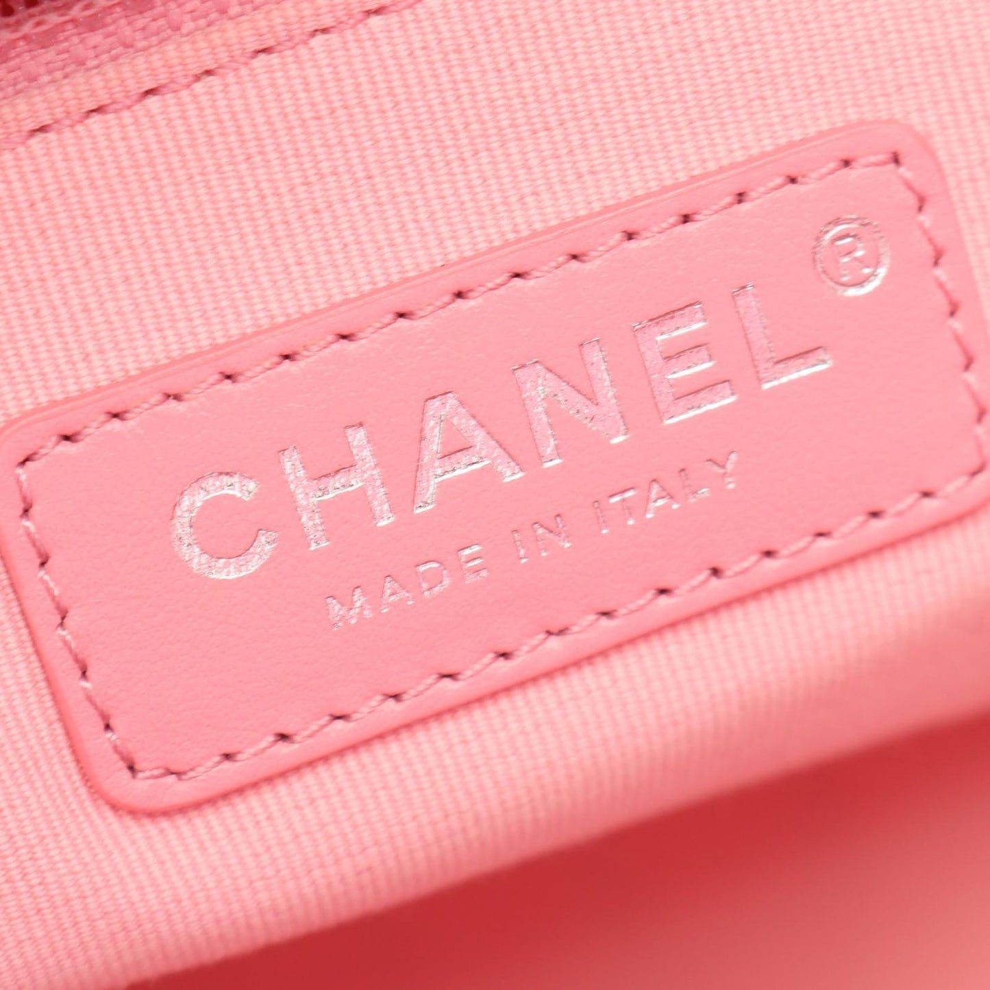 Chanel Tote Deauville Large Pink Blue Canvas Leather Shopping — view 4