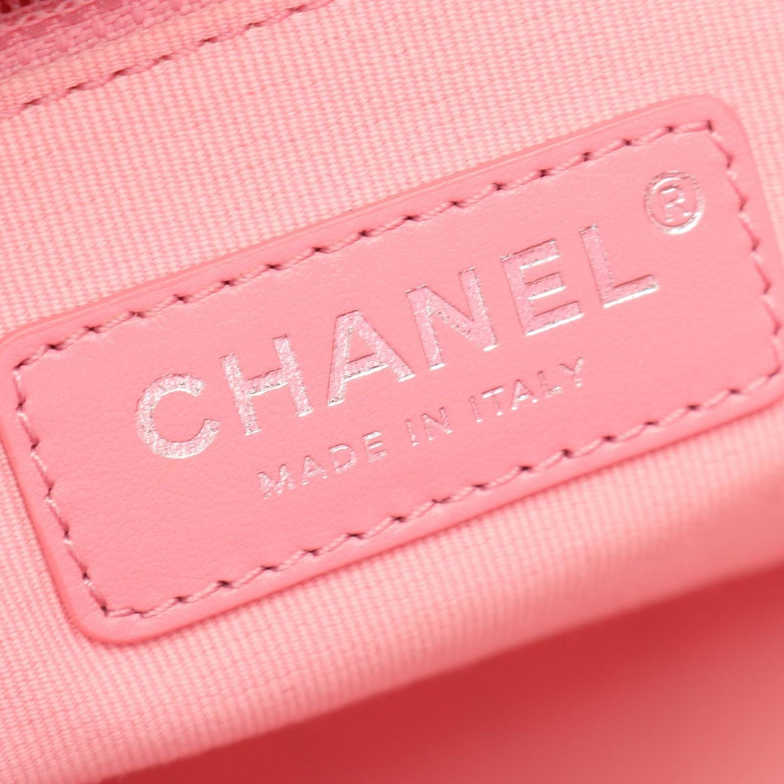 Chanel Tote Deauville Large Pink Blue Canvas Leather Shopping — view 4