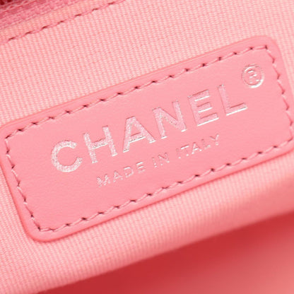 Chanel Tote Deauville Large Pink Blue Canvas Leather Shopping — view 4