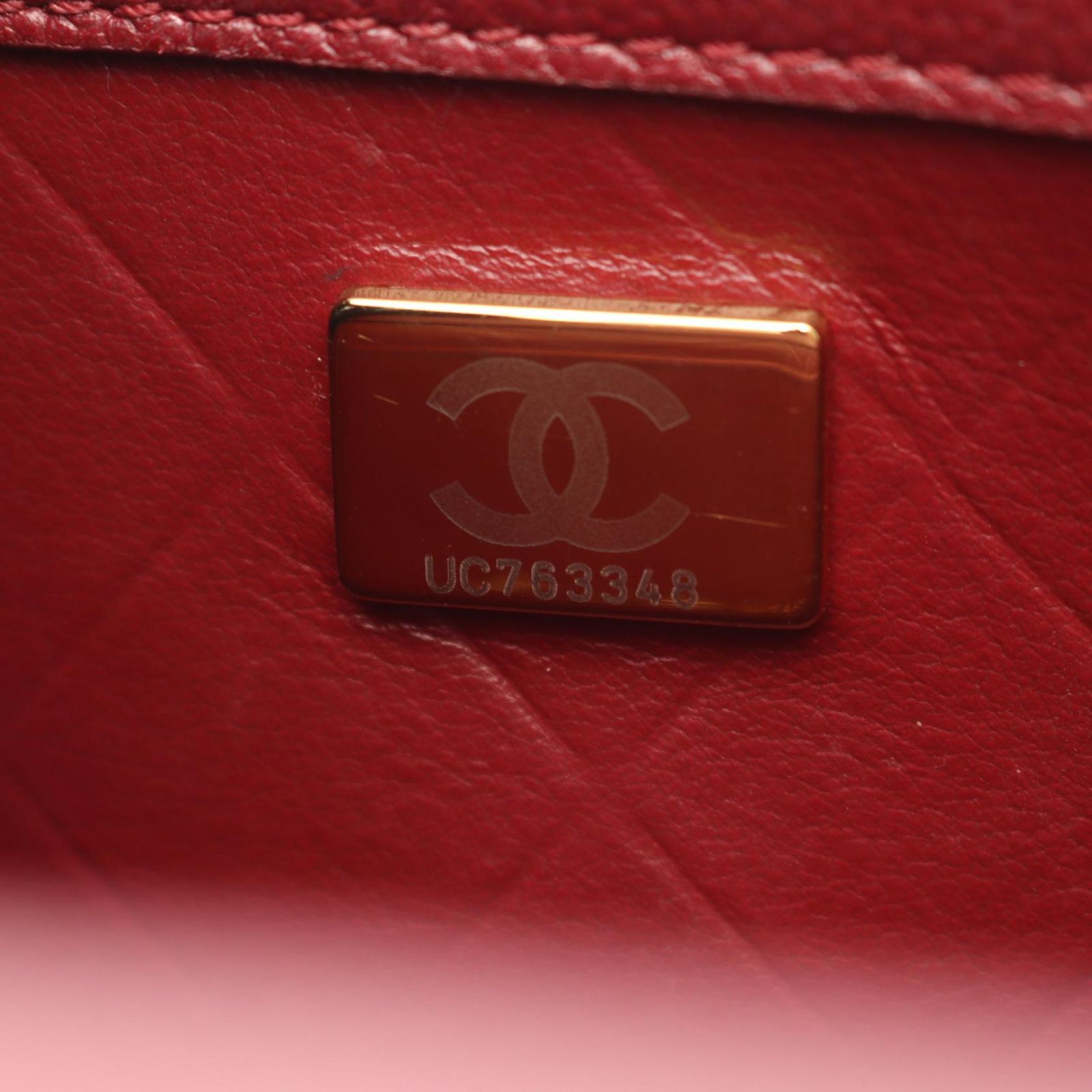 Chanel Shoulder Bag Quilted Bordeaux Caviar Leather Chain — view 5