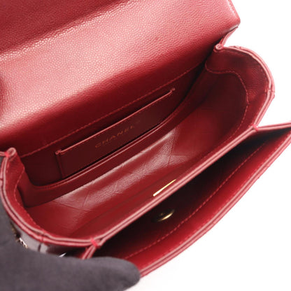 Chanel Shoulder Bag Quilted Bordeaux Caviar Leather Chain — view 3