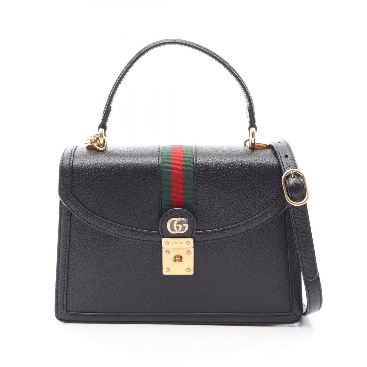 Gucci Handbag Ophidia Top Handle 2-Way Black Leather Bag