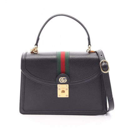 Gucci Handbag Ophidia Top Handle 2-Way Black Leather Bag