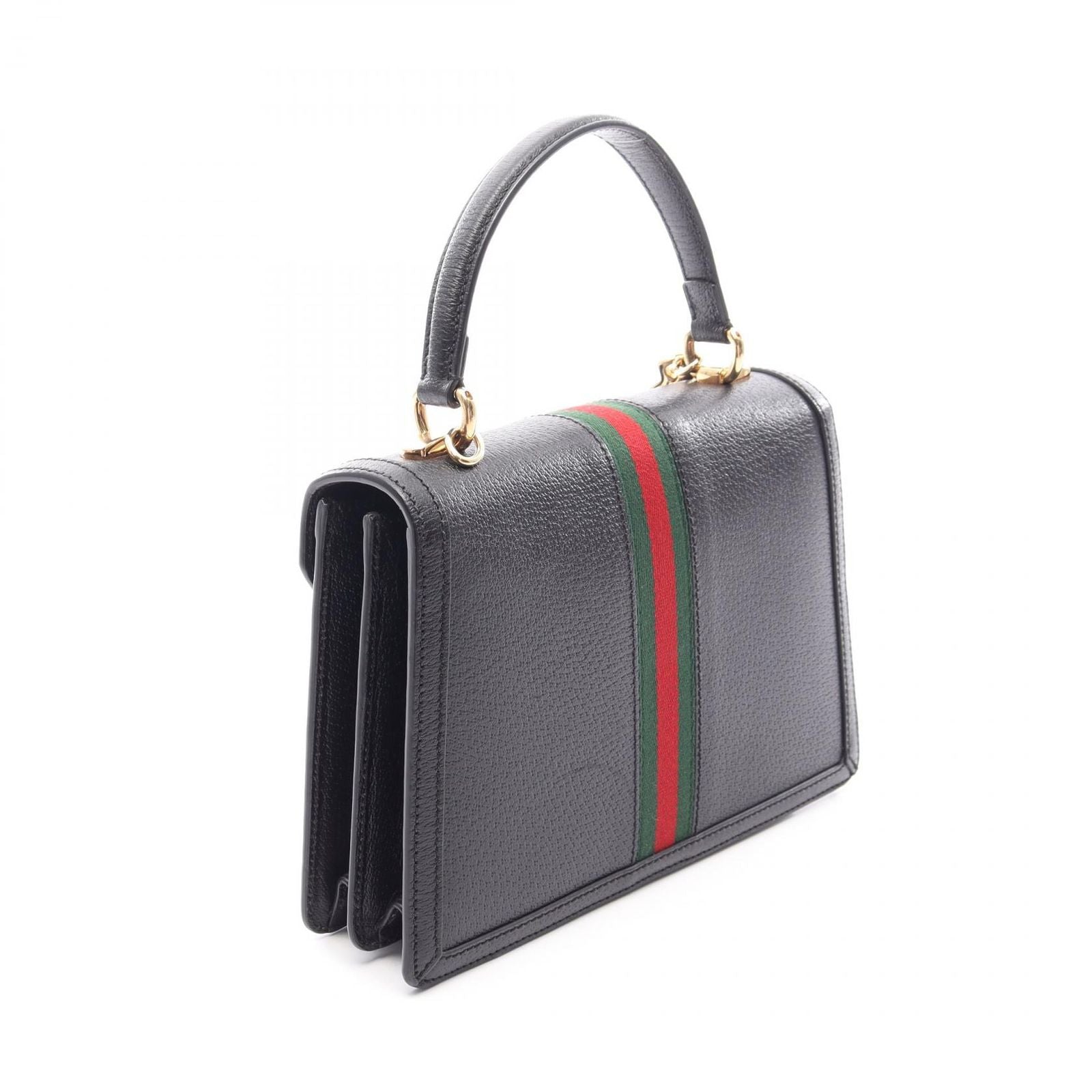 Gucci Handbag Ophidia Top Handle 2-Way Black Leather Bag — view 2