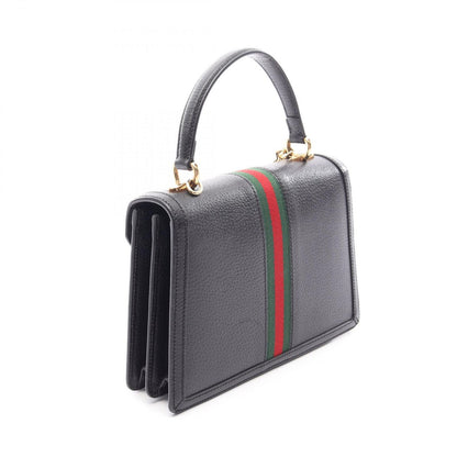 Gucci Handbag Ophidia Top Handle 2-Way Black Leather Bag — view 2