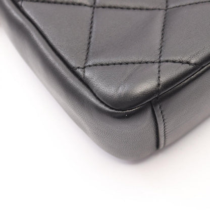 Chanel Shoulder Bag Quilted 2-Way Black Lambskin Small Flap Chain — view 7