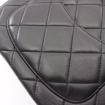 Chanel Shoulder Bag Quilted 2-Way Black Lambskin Small Flap Chain — view 8